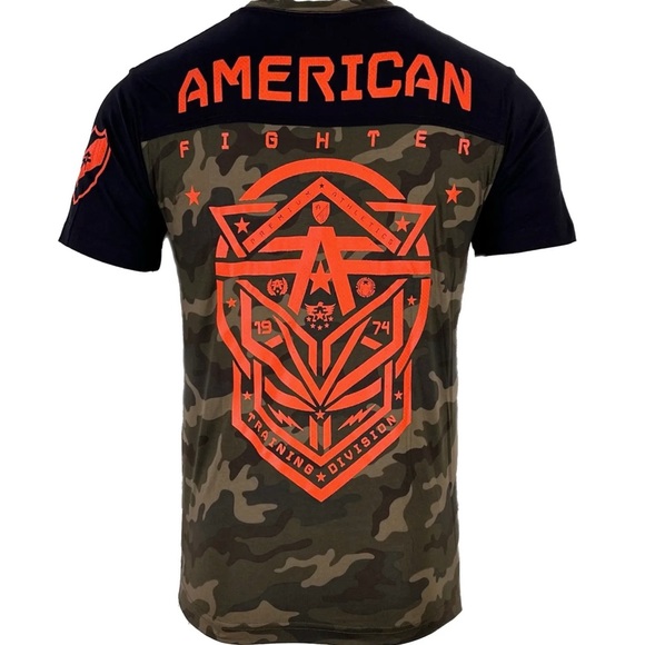 AMERICAN FIGHTER Men's T-shirt GLOVER Athletic Military Green XS-4XL - Picture 2 of 11